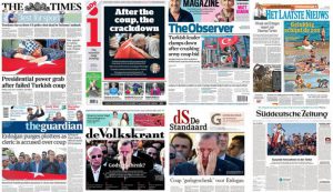 Enkele krantenkoppen in de dagen na de mislukte coup in Turkije