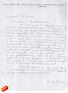 De brief die Blum schreef naar Erkin