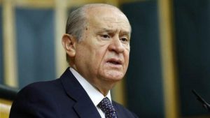 Devlet Bahceli, de voorzitter van de Turks Nationalistische Partij (MHP).